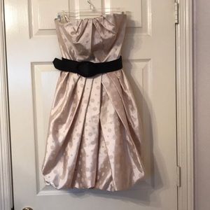 Champagne strapless bubble dress